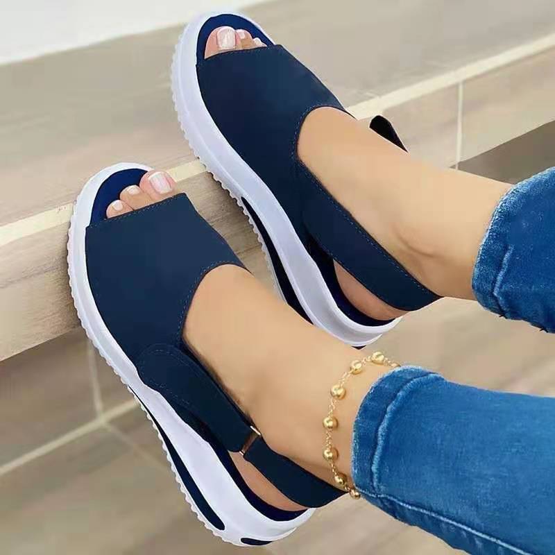 Sarah Express Velcro Fish Mouth Open Toe Sandals