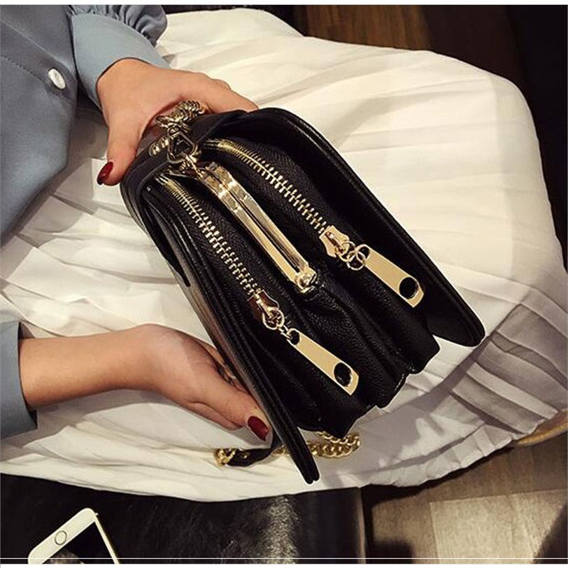 Sarah Express Structured Messenger Bag With Metal Buckle
