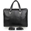 Sarah Express Leather Business Briefcase Handbag Black