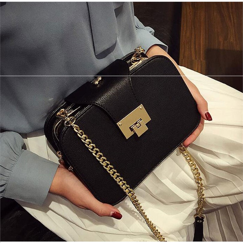 Sarah Express Structured Messenger Bag With Metal Buckle