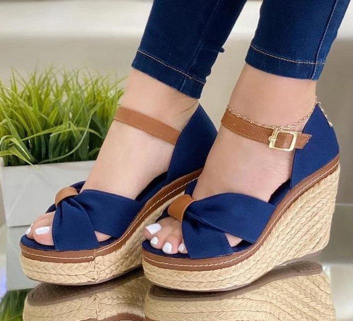 Wedge Sandals with Buckle Strap Detail – sole profile alternate view 3