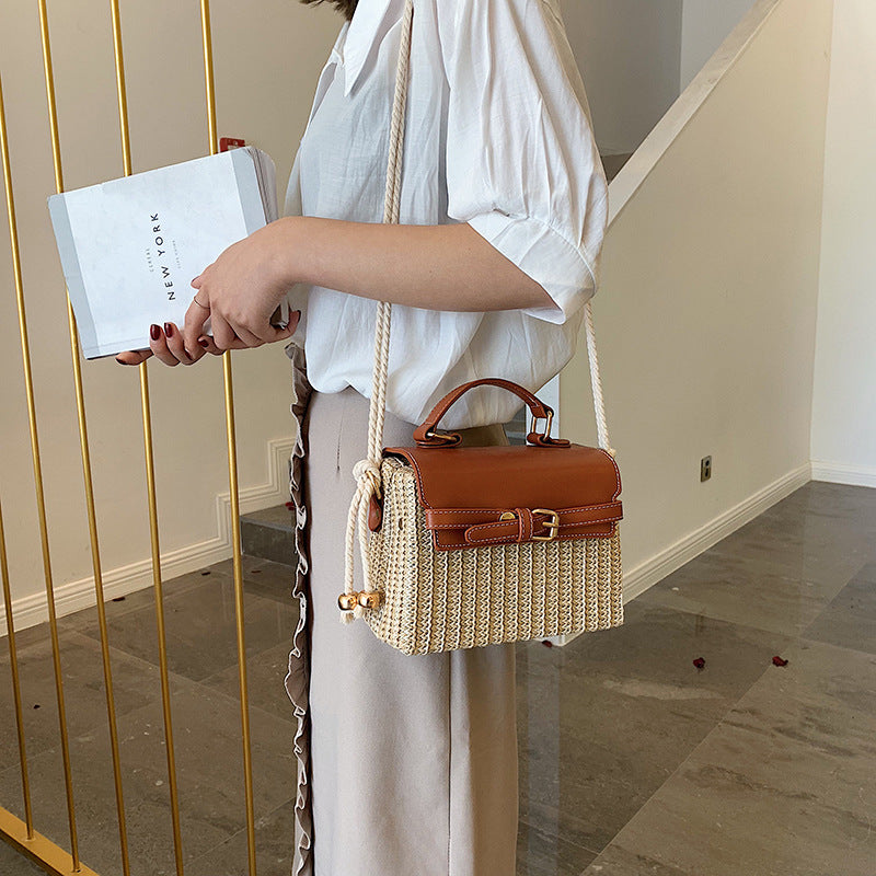 Sarah Express Woven Rattan Square Handbag