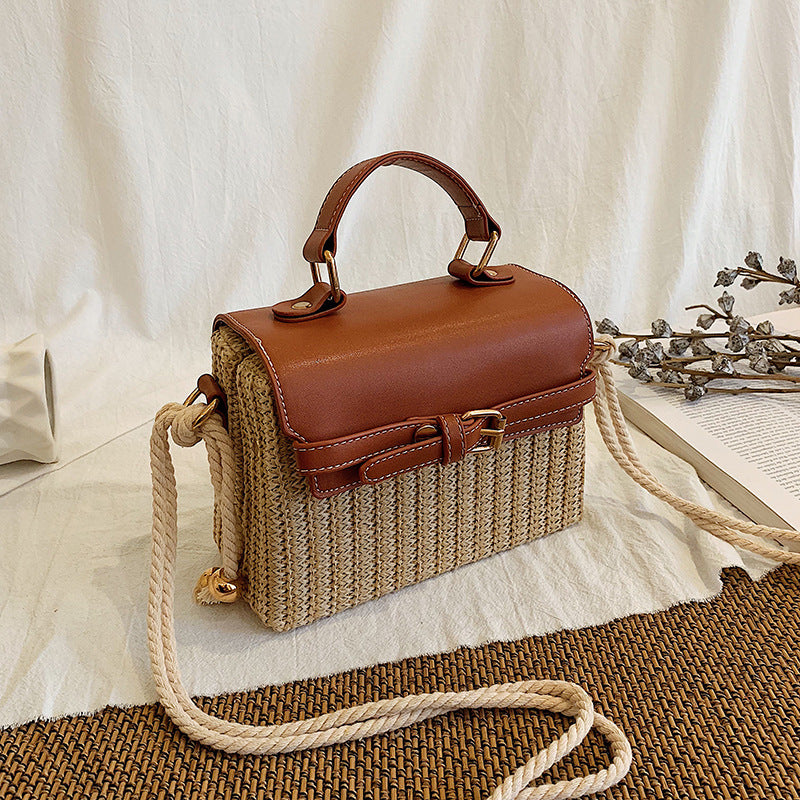 Sarah Express Woven Rattan Square Handbag