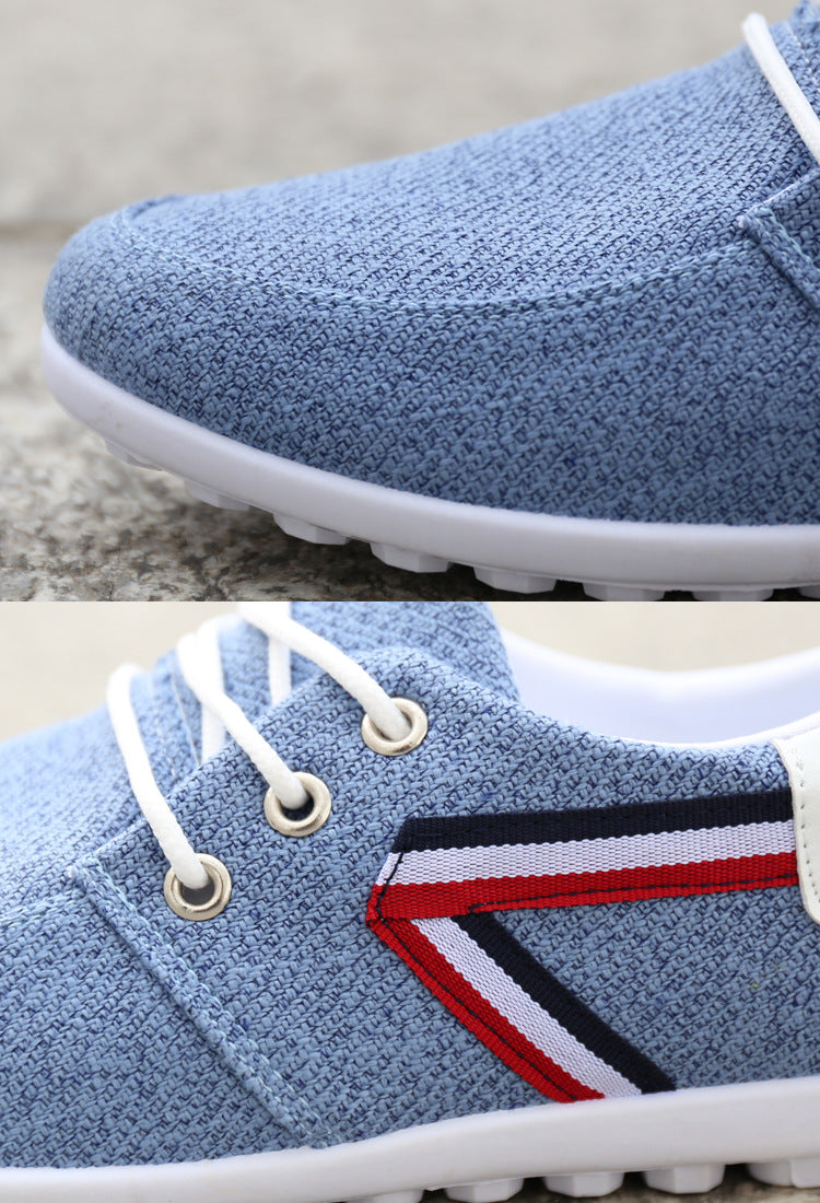 Sarah Express Men's Casual Canvas Lace-Up Sneakers