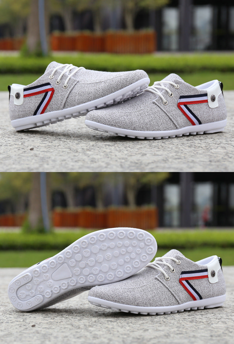 Sarah Express Men's Casual Canvas Lace-Up Sneakers