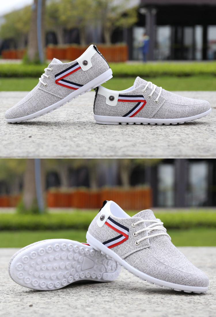 Sarah Express Men's Casual Canvas Lace-Up Sneakers