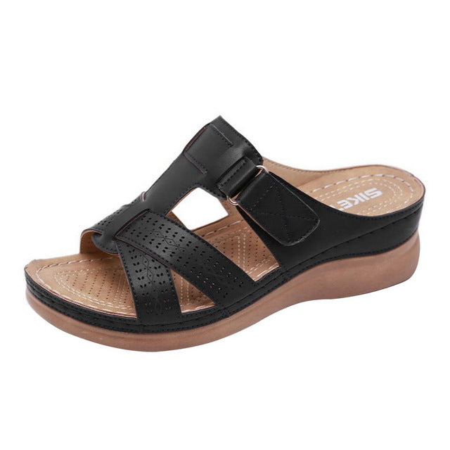 Sarah Express Casual Women's Multi-Strap Slope Heel Sandals