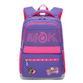 Sarah Express Printed Polyester School Backpack for Kids Purple