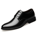 Sarah Express Men's Classic Cowhide Leather Business Shoes Black