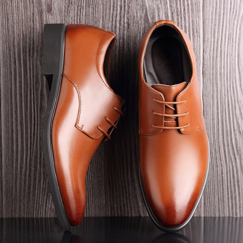 Sarah Express Men's Classic Cowhide Leather Business Shoes