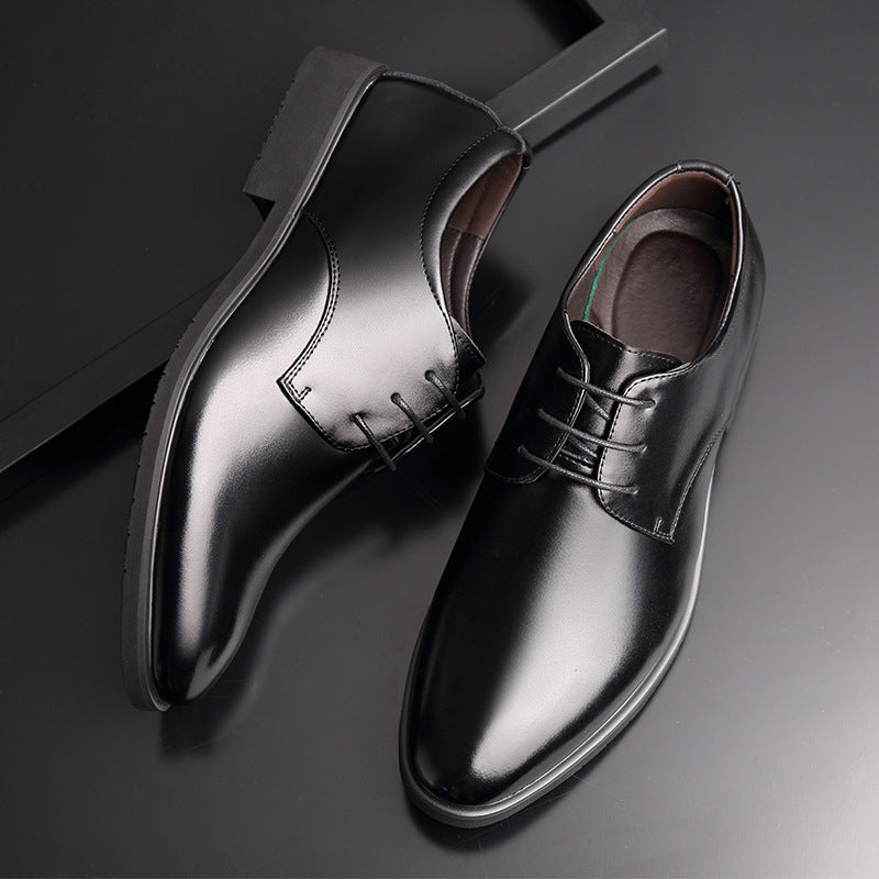 Sarah Express Men's Classic Cowhide Leather Business Shoes