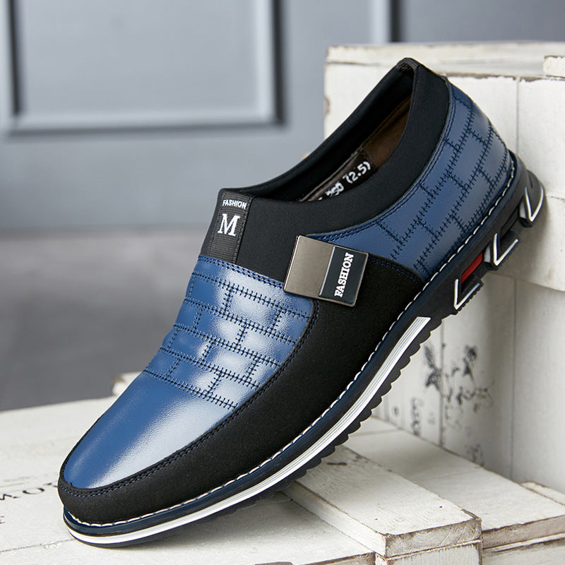 Sarah Express Men's Casual Textured Slip-On Loafers