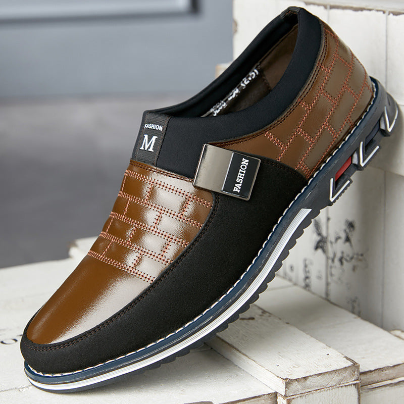 Sarah Express Men's Casual Textured Slip-On Loafers