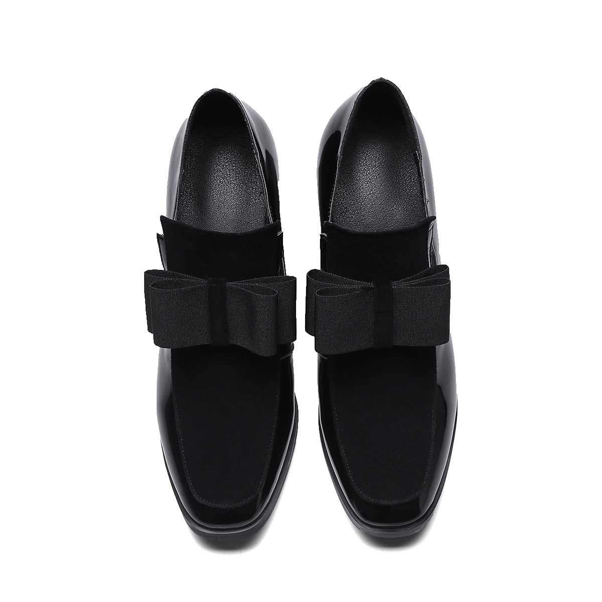 Sarah Express Square Toe Bow Detail Thick Heel Pumps