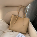 Sarah Express Minimalist Structured Bucket Tote Bag Khaki