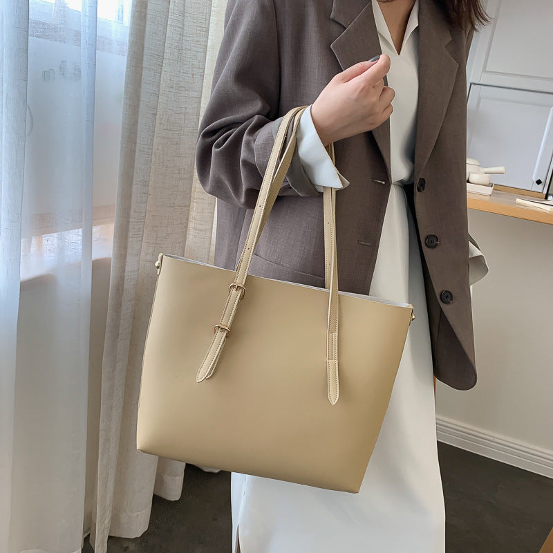 Sarah Express Minimalist Structured Bucket Tote Bag