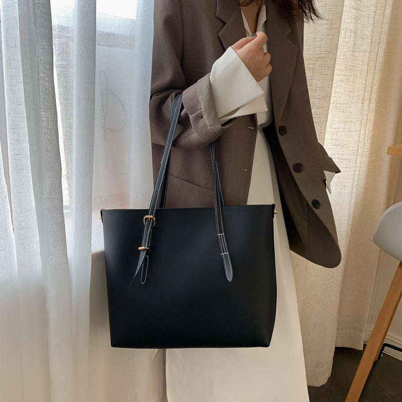 Sarah Express Minimalist Structured Bucket Tote Bag