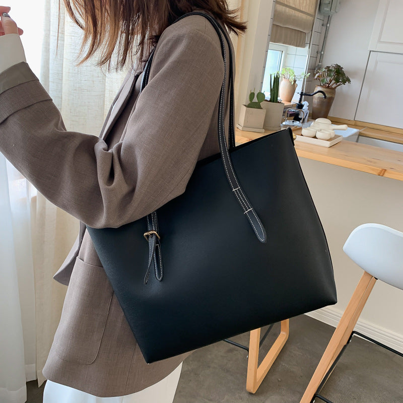 Sarah Express Minimalist Structured Bucket Tote Bag