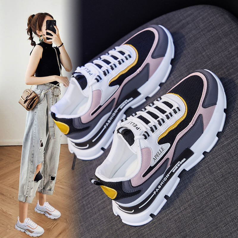 Sarah Express Women's Lightweight Mesh Platform Sneakers
