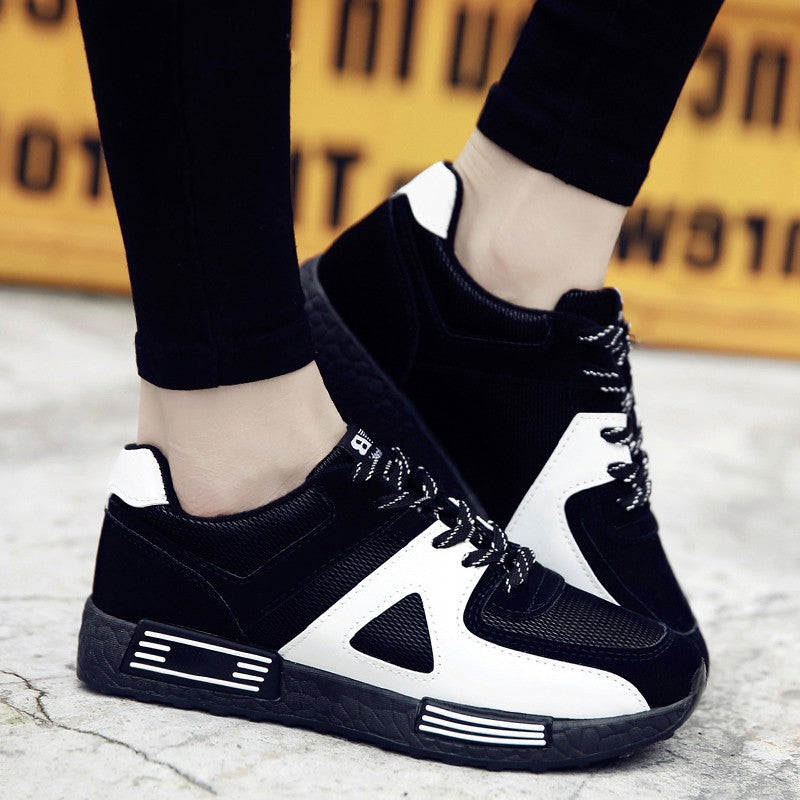 Sarah Express Women's Cutout Platform Sneakers Black