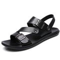 Sarah Express Men's Casual Buckle Strap Sandals Black