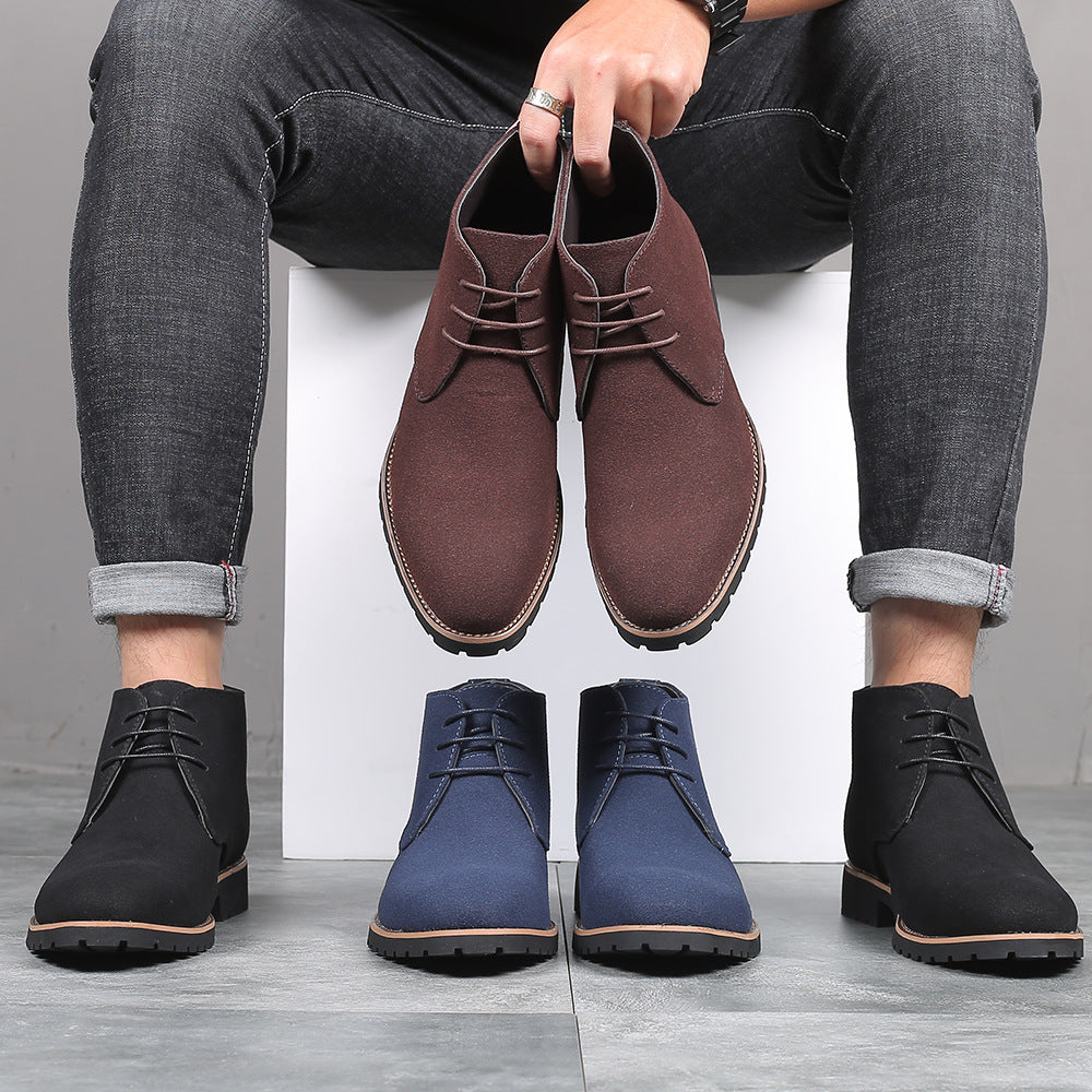 Sarah Express Men's Casual Lace-Up Martin Boots