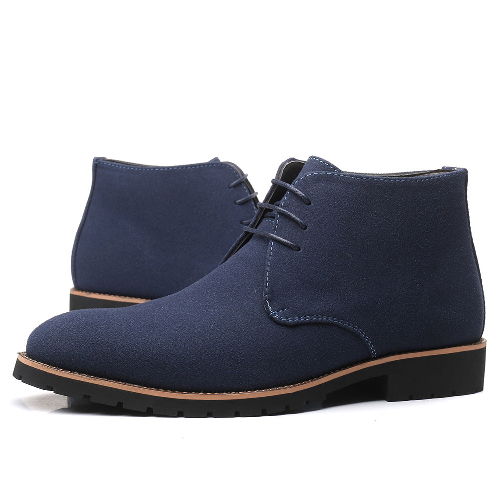 Sarah Express Men's Casual Lace-Up Martin Boots Blue