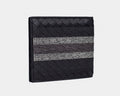 Sarah Express Woven Leather Folding Wallet Black