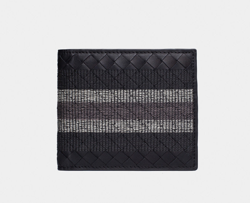 Sarah Express Woven Leather Folding Wallet