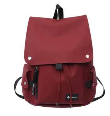 Sarah Express Large Capacity Contrast Color Student Backpack Red