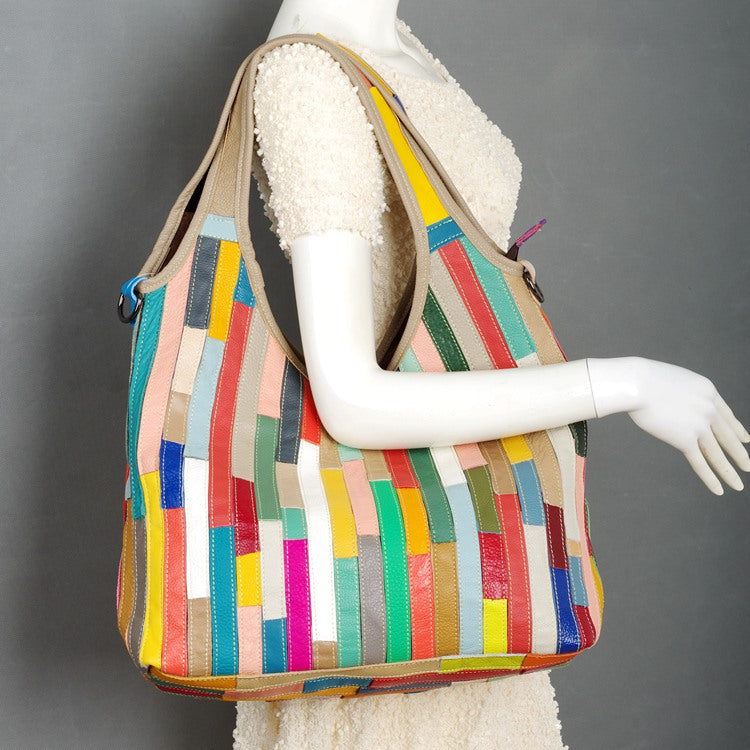 Sarah Express Striped Retro Shoulder Messenger Bag