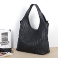 Sarah Express Striped Retro Shoulder Messenger Bag Black