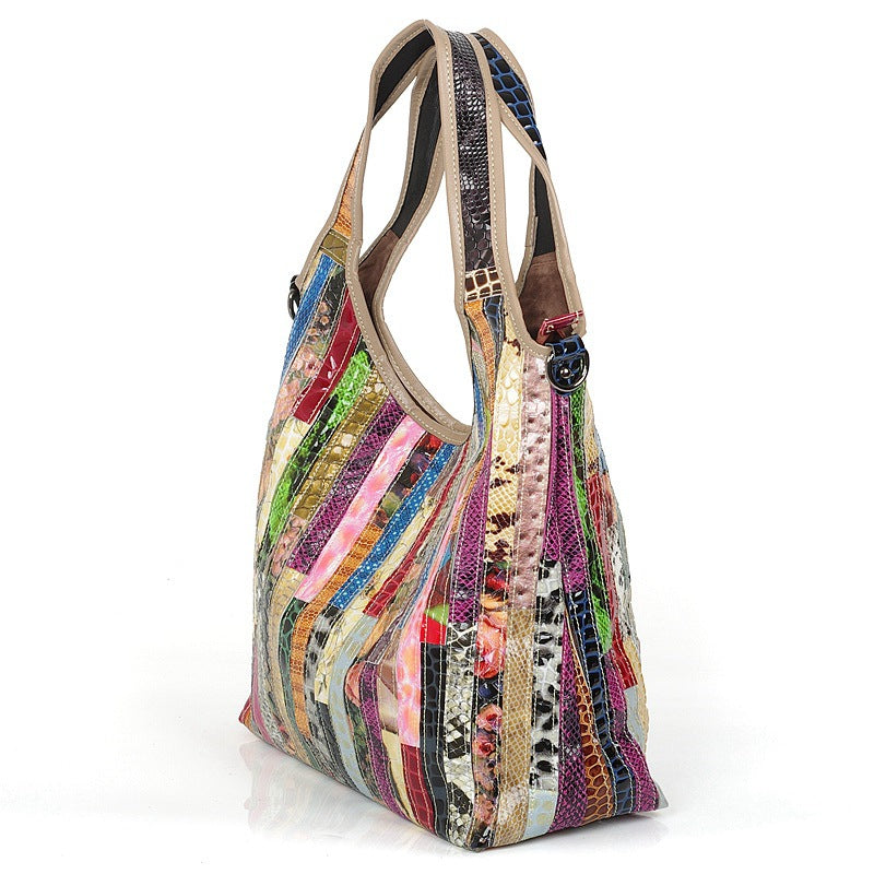 Sarah Express Striped Retro Shoulder Messenger Bag