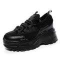 Sarah Express Women's Chunky Platform Mesh Dad Sneakers Black
