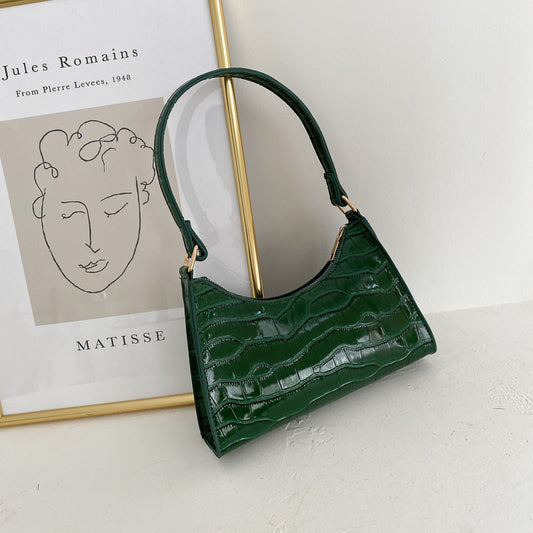 Sarah Express Summer Popular Pattern Underarm Bags, Women'S Foreign Trade Shoulder Bags, Fashionable Women'S Bags Green