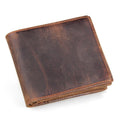 Sarah Express Compact Leather Bifold Wallet for Men Brown