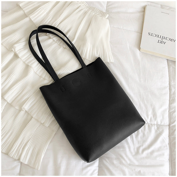 Sarah Express Minimalist Vertical Tote Bag Black