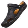 Sarah Express Men's Casual Closed-Toe Outdoor Sandals Black