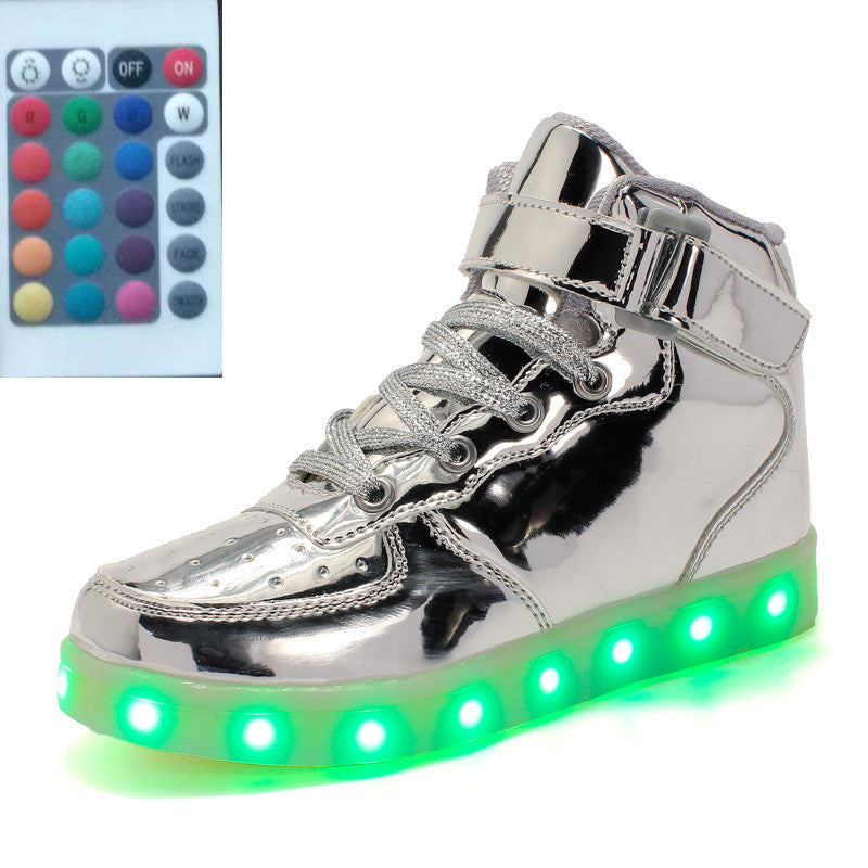 Sarah Express High-Top LED Luminous Remote Control Sneakers