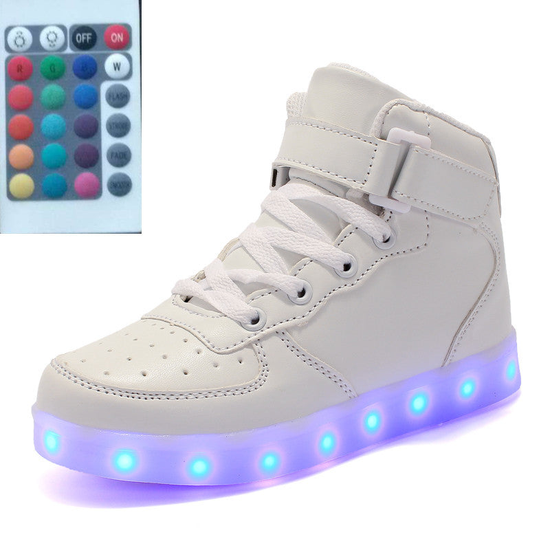 Sarah Express High-Top LED Luminous Remote Control Sneakers