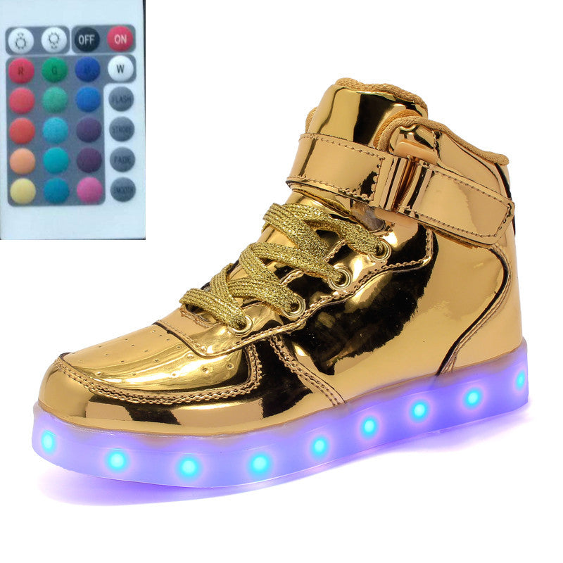 Sarah Express High-Top LED Luminous Remote Control Sneakers