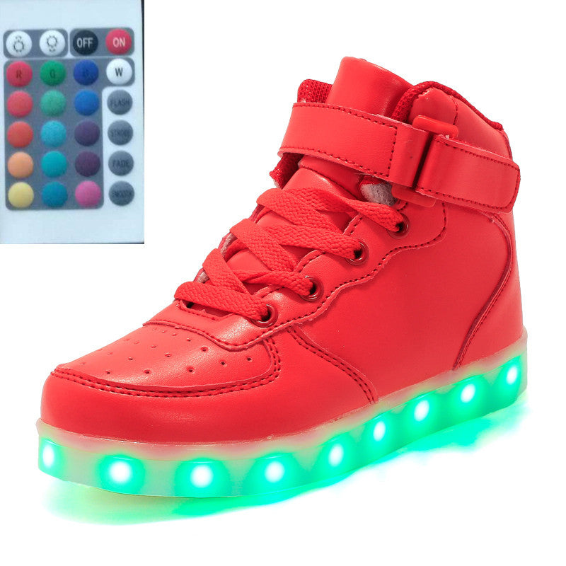 Sarah Express High-Top LED Luminous Remote Control Sneakers