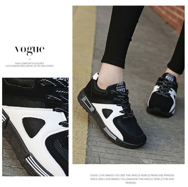 Sarah Express Women's Breathable Lace-Up Platform Sneakers
