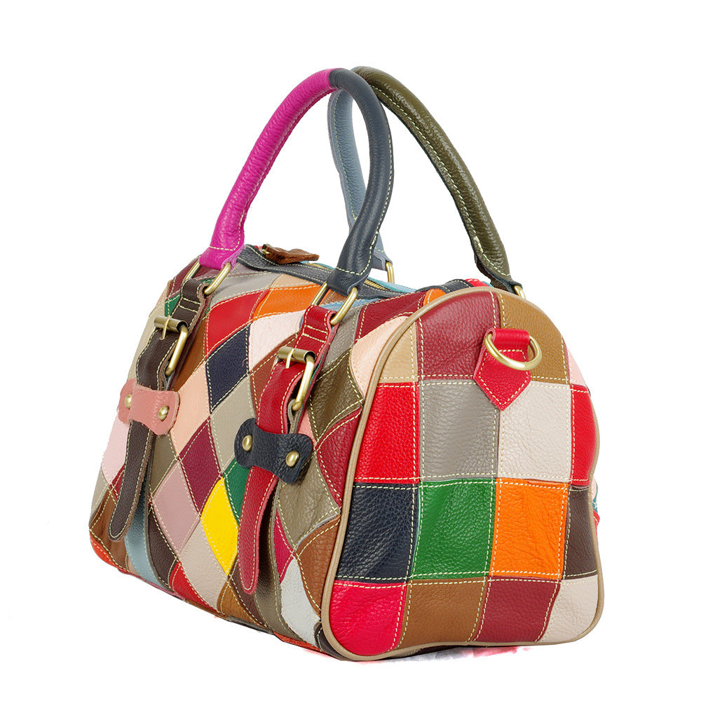 Sarah Express Patchwork Leather Messenger Bag