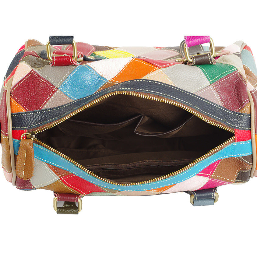 Sarah Express Patchwork Leather Messenger Bag