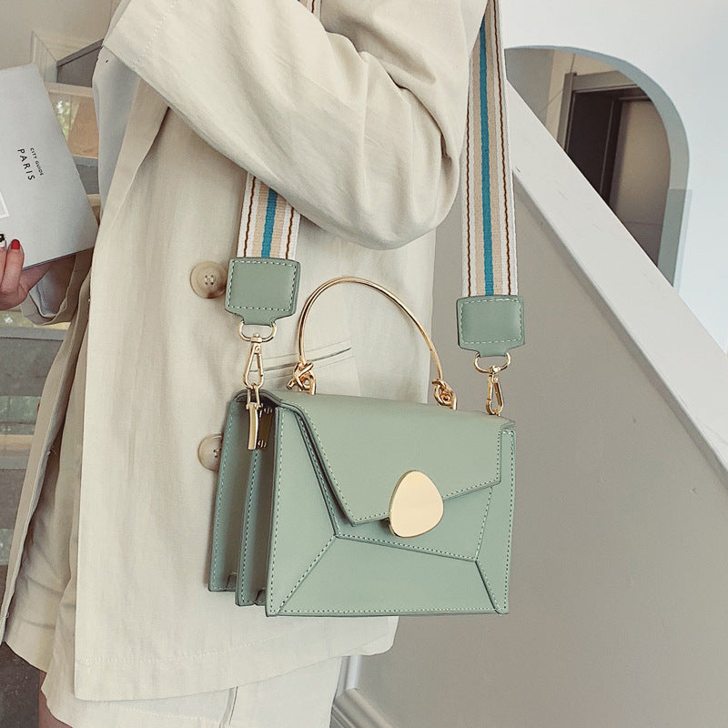 Sarah Express Color Contrast Structured Small Crossbody Bag Green