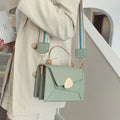 Sarah Express Color Contrast Structured Small Crossbody Bag Green