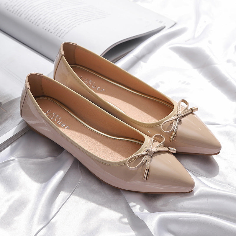 Pointed Toe Patent Leather Butterfly Flats – pointed toe detail alternate view 5