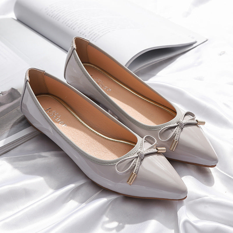 Pointed Toe Patent Leather Butterfly Flats – pointed toe detail alternate view 8