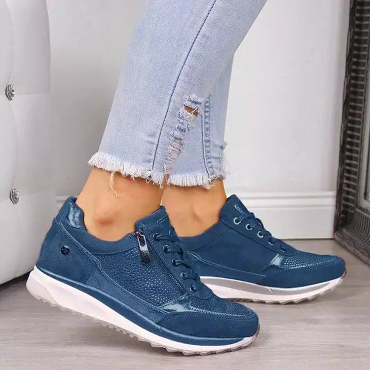 Sarah Express Rhinestone Platform Sponge Cake Sneakers